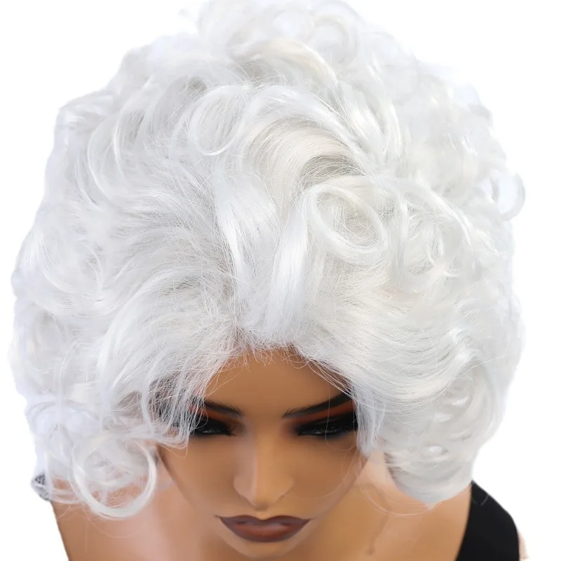 Dames Halloween fête perruque Maria Antonia Josefa Johanna reine perruque robe de soirée chapeaux cheveux bouclés dames longs cheveux bouclés