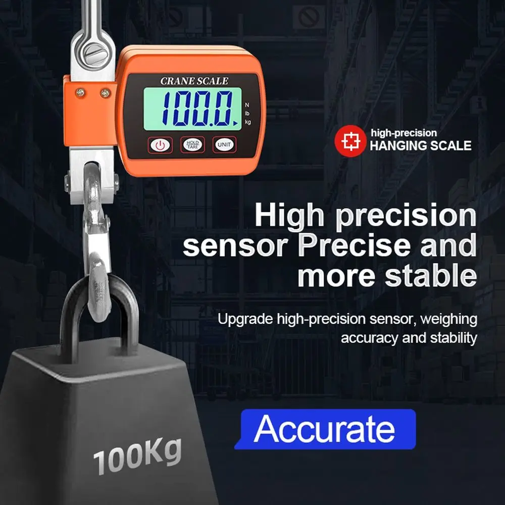 

0.05-500kg Crane Scale Unit Change Function High Precision Digital Electronic Scale LCD Digital Handheld
