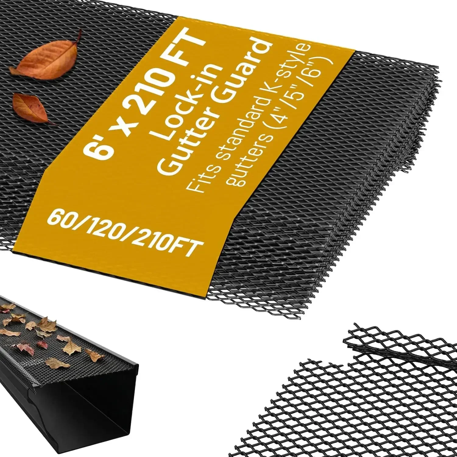 210 ft Mesh Gutter Guards (70 Pack) - Fits 4