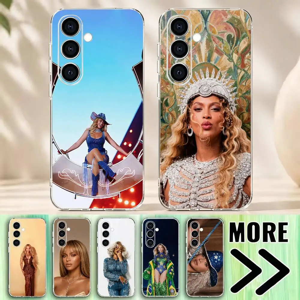 Pop R&B Soul Hip-Hop B-BeyonceS Phone Case Transparent Soft Case For Samsung A73,A72,A71,A70,A51,A52,A53