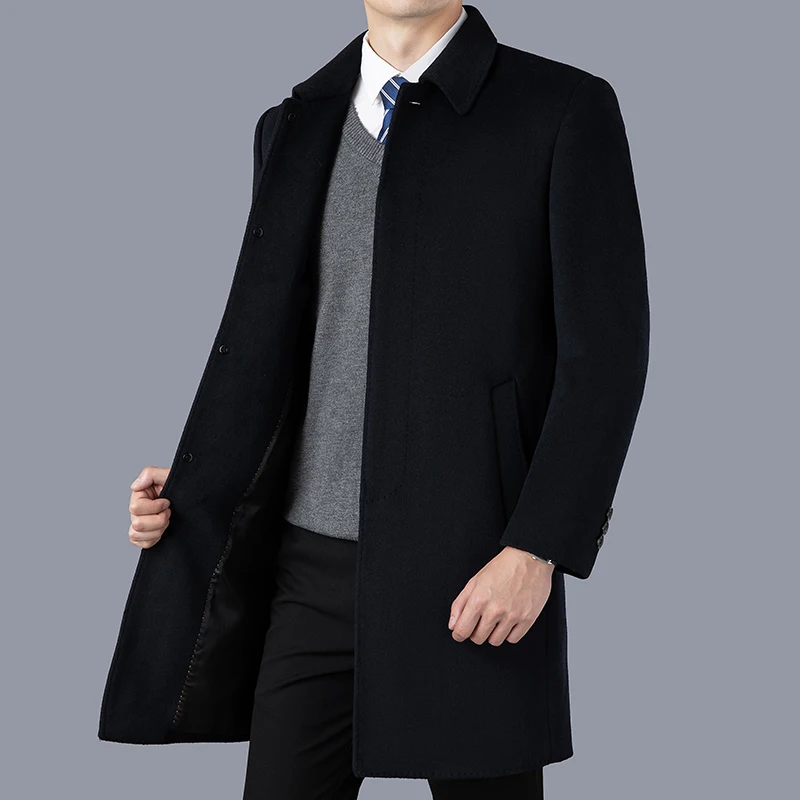 2024 new arrival winter jacket men fashion Woolen Coat Men\'s Casual Wool trench coat Men Dress Jacket men full Size M-4XL DY117