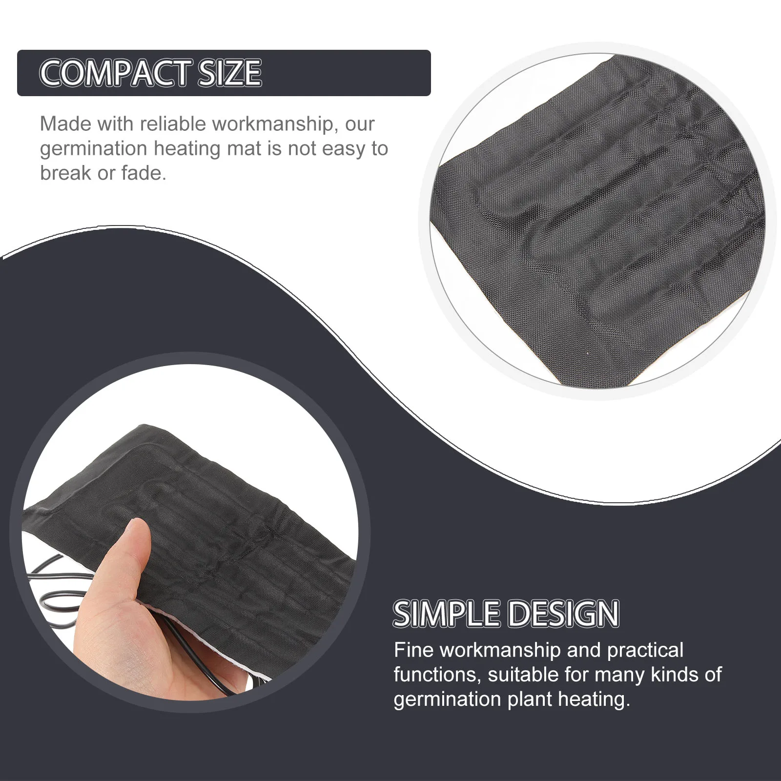 

Heat Mat for Plants 10x20cm USB Three Temperature Germination Heating Pad Soft Even Heat Plant Starter Tray Warming Indoor