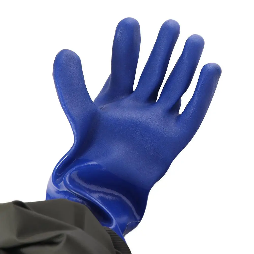 1 Pair Lengthened Labor Protection Waterproof Gloves Chemical Resistant Reusable Rubber Glove Wear-Resistant Anti Slip