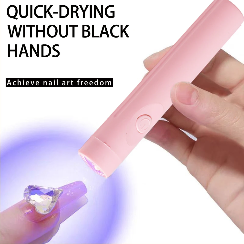 แบบพกพาเล็บแห้งสะดวกมือถือ UV LED โคมไฟ MINI สําหรับเล็บเจล Quick Dryer ชาร์จเล็บ UV Light Salon