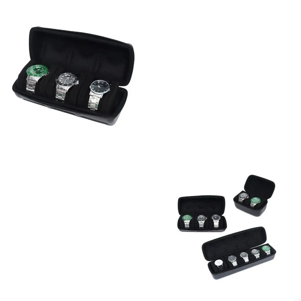 

Жесткий компактный рулон для часов с 2/3/5 слотами, дорожный чехол для хранения, рулон для часов, дорожный органайзер, защитная