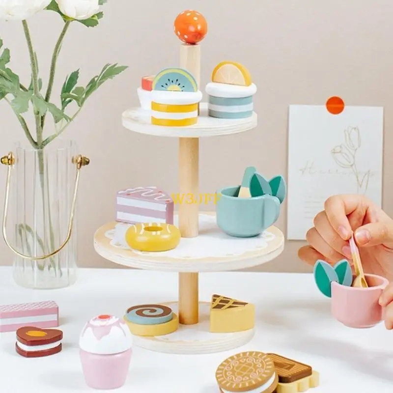 W3JF Kitchen Afternoon Tea Party doet alsof speel speelgoed rollenspel speelgoed voor kind educatief