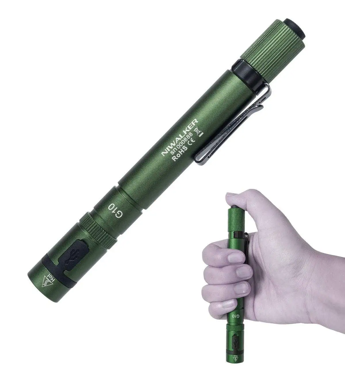 Niwalker G10 650 Lumen Rechargeable Flashlight Blue
