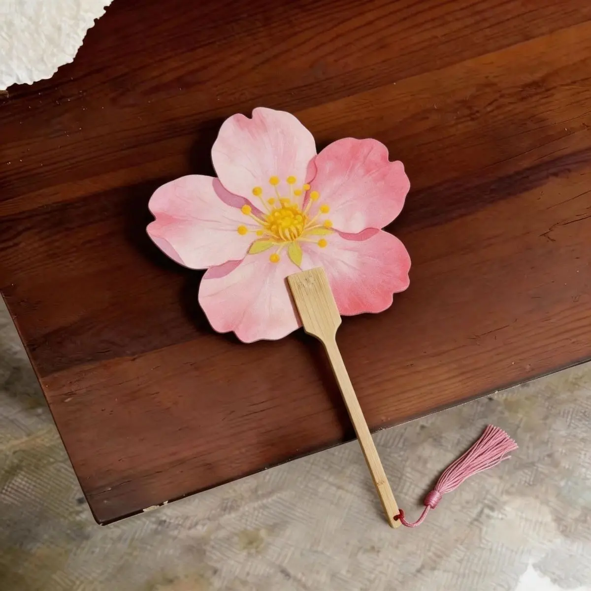 3 pcs set Cherry Blossom Fan Small Palm Summer Women Portable Handheld Home High Appearance Hand Fan Thickened