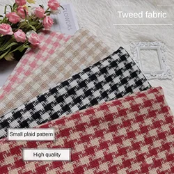 Breathable Plaid Pattern Tweed Fabric Plain By The Meter for Dresses Clothing Sewing Fashion Designer Cloth Comfortable Textured