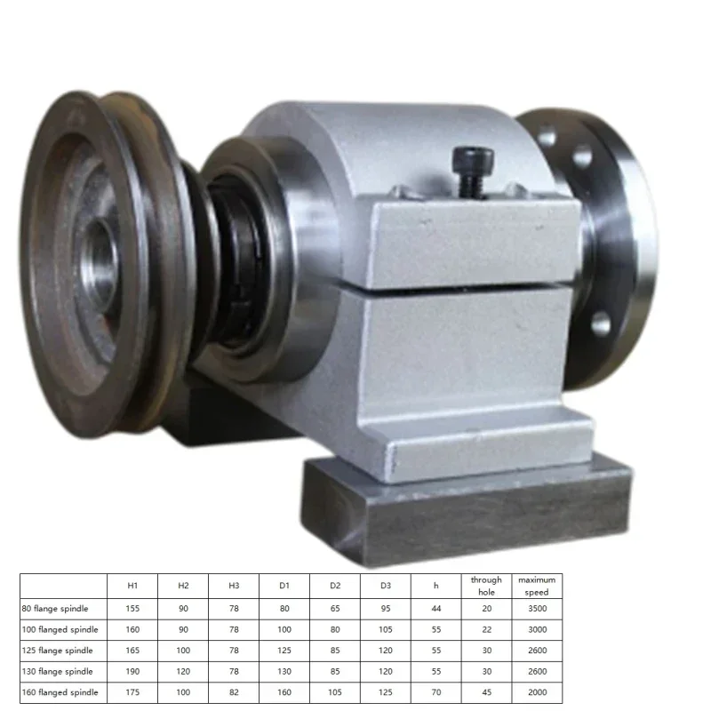 High-strength lathe headstock  220v lathe spindle  Thickened treatment, with flange structure