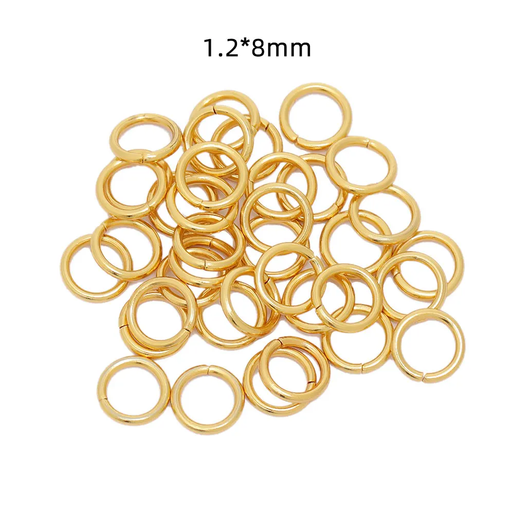 100-200pcs Gold Color Stainless Steel Open Jump Rings Necklaces Bracelets Connectors Split Rings Findings for DIY Jewelry Making