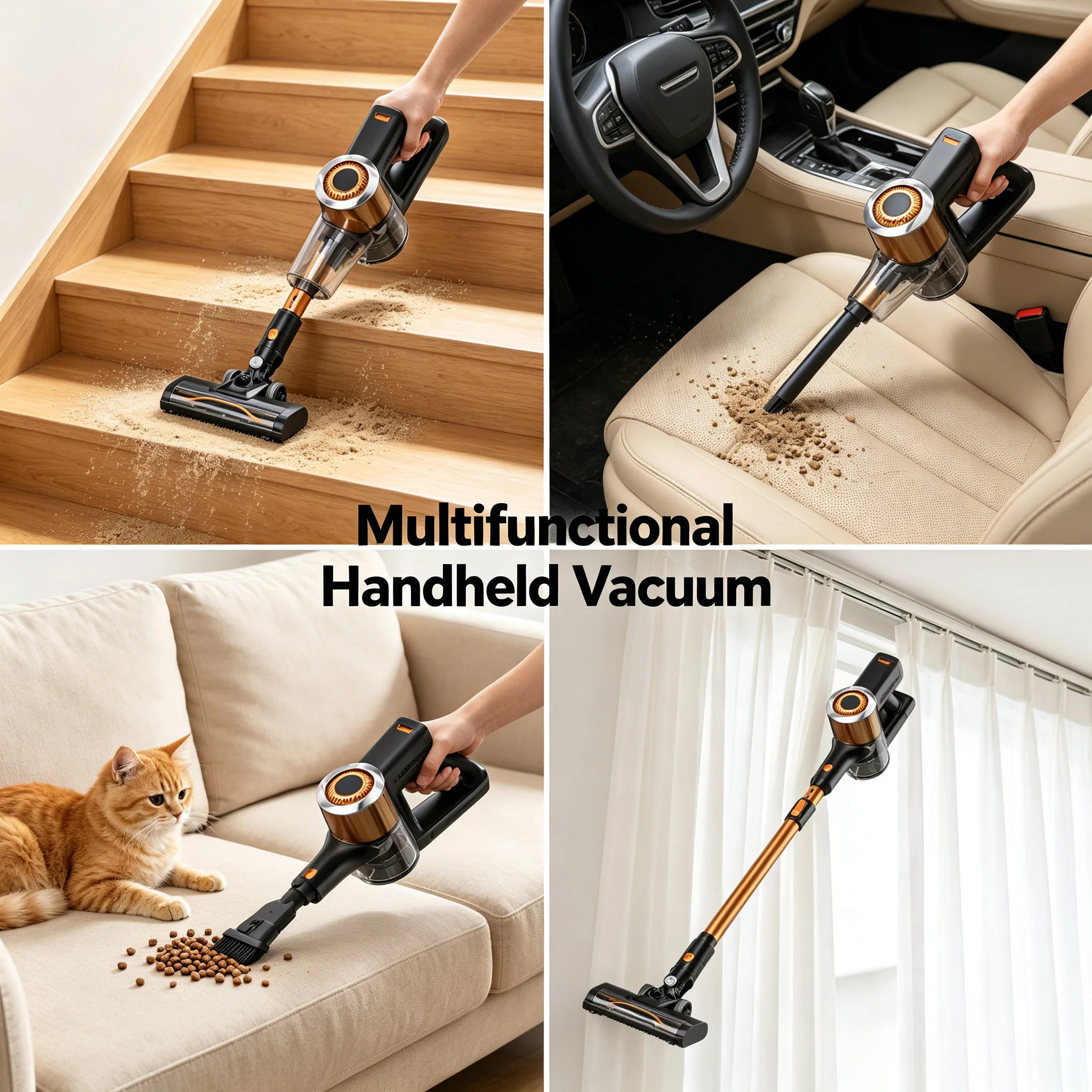 200W Self-Standing Cordless Vacuum Dry Self-Cleaning Brush Roll Strong Suction Removable Battery Wall Mount Stick Vacuum Cleaner