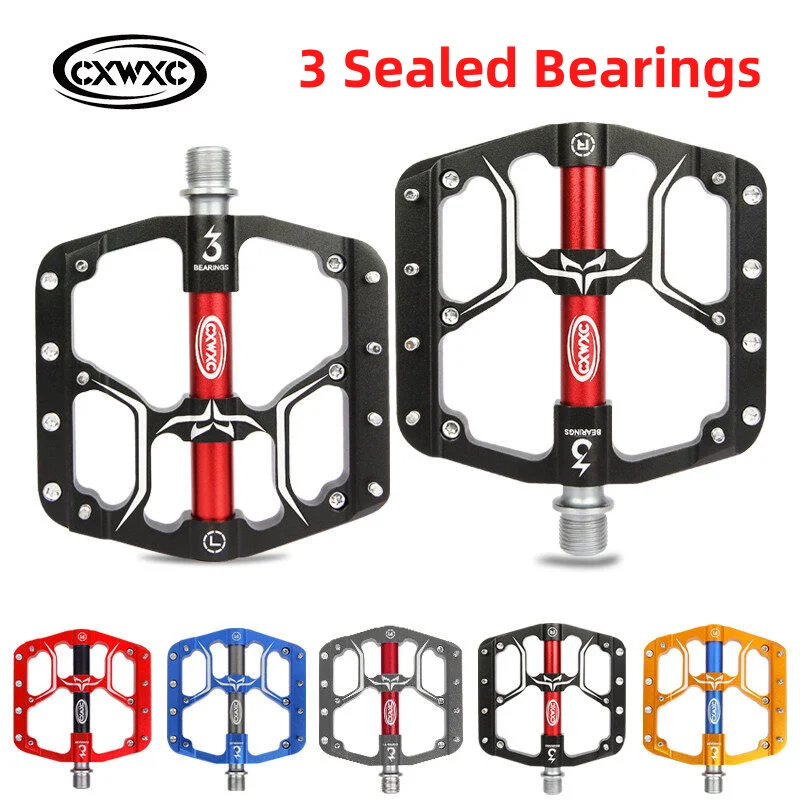 

CXWXC Bicycle Pedals CXV15/CX930 Ultralight MTB Mountain Bike 3 Sealed Bearings Footrest for Wide Platform Cycling Parts