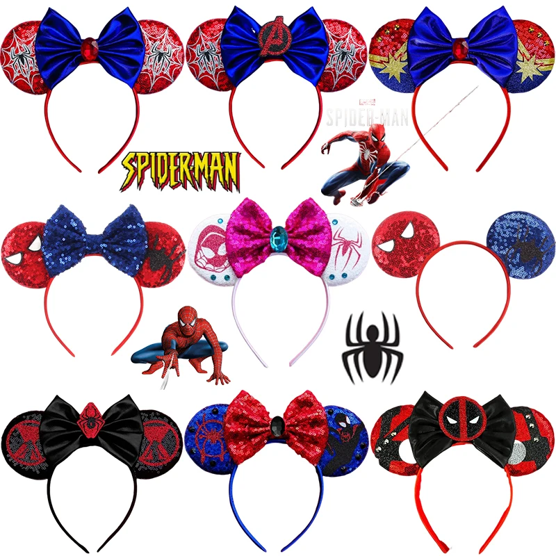 

Disney Marvel Spider-Man Hair Accessories for Women Avengers Ears Headbands Girl Cosplay Peter Parker Hairband Kid Festival Gift