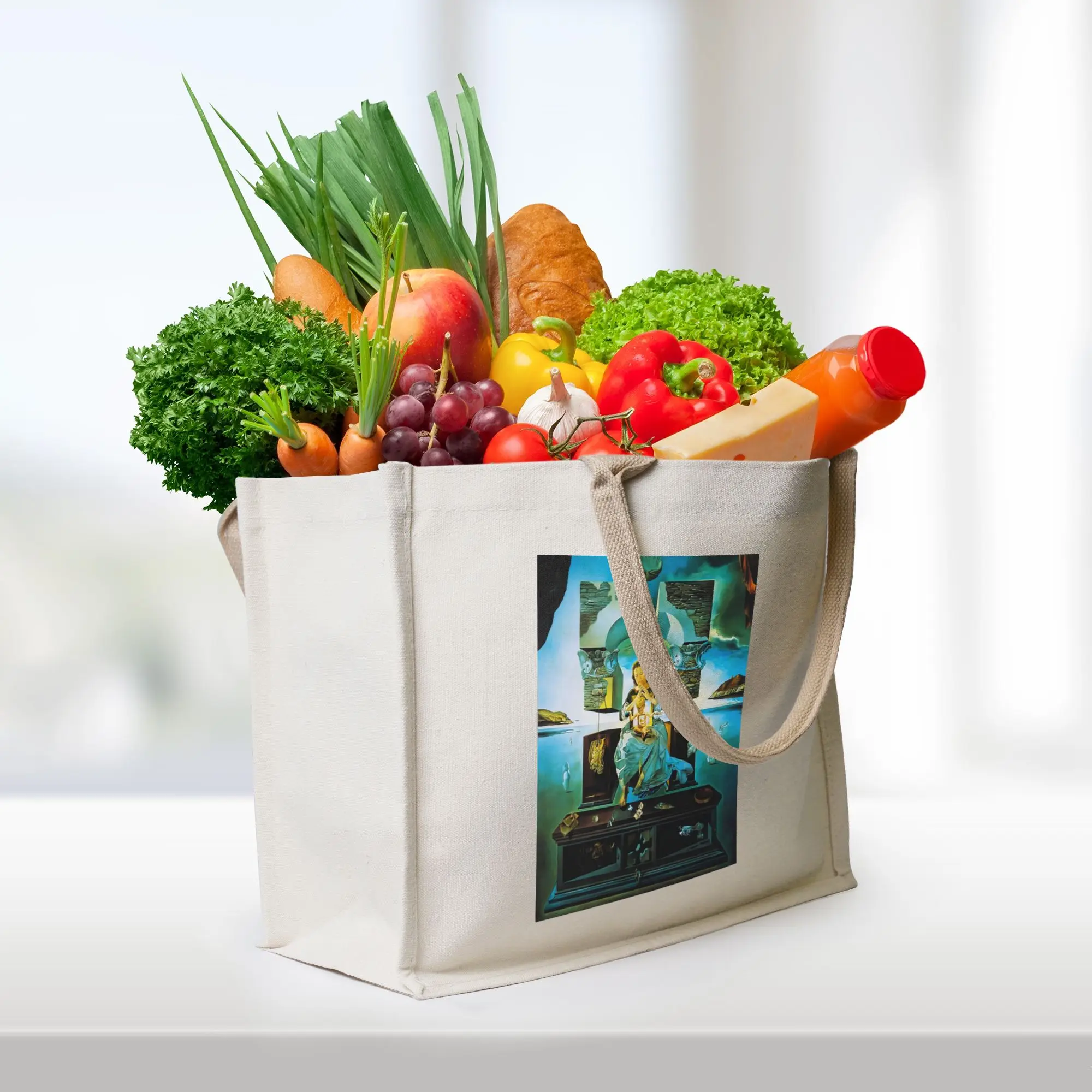 

Сумка-шоппер из холщовой ткани Salvador Dali Gala, женская сумка через плечо, дорожная сумка-тоут