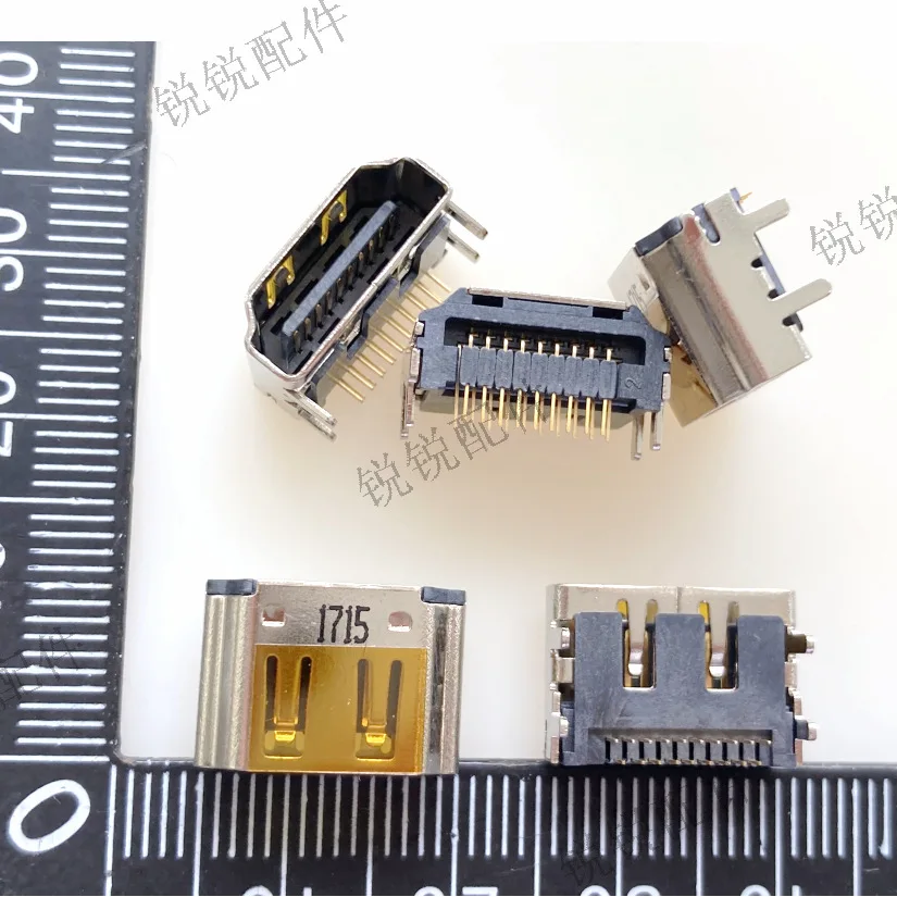 For imported HDMI socket 19P direct plug DIP high definition transmission interface female RVS reverse socket