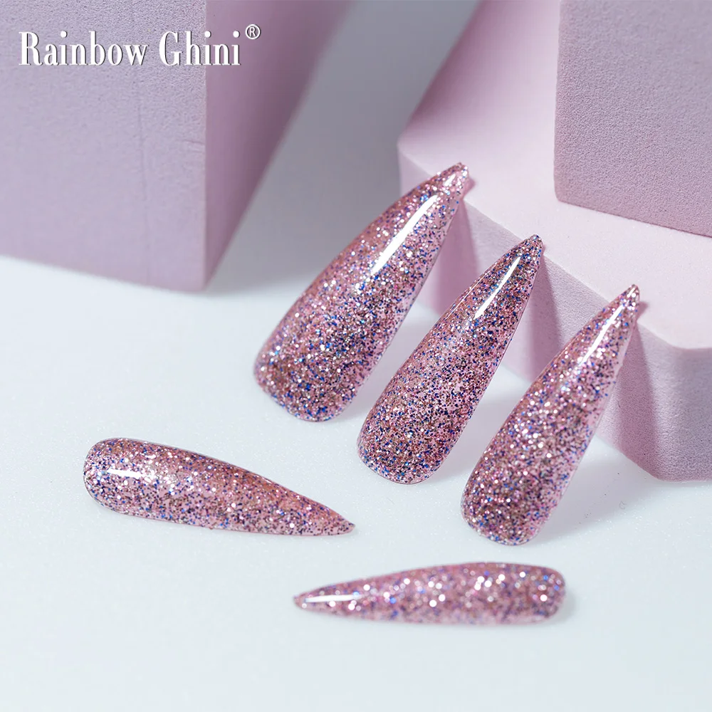 Rainbow Ghini HEMA & TPO gratuit 15ml 12 pièces/ensemble vernis Gel rose nu semi-permanent UV LED Gel pour ongles longue durée paillettes Nail Art