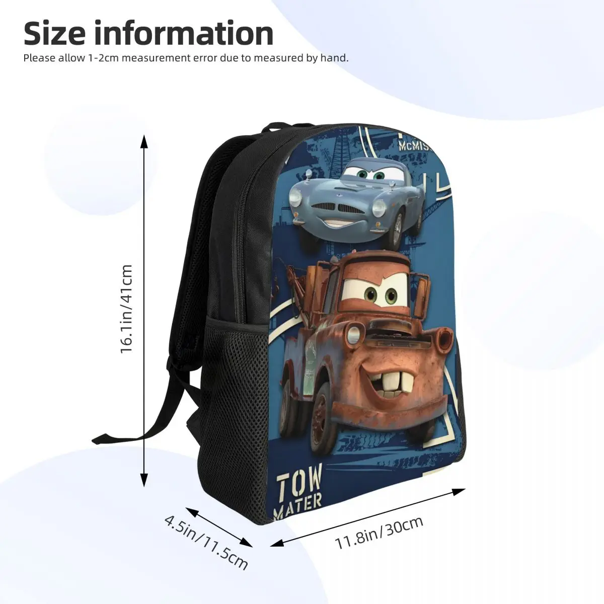 Custom Lightning Mcqueen Cool Backpack Women Men Basic Bookbag for College School Cartoon Pattern Bags