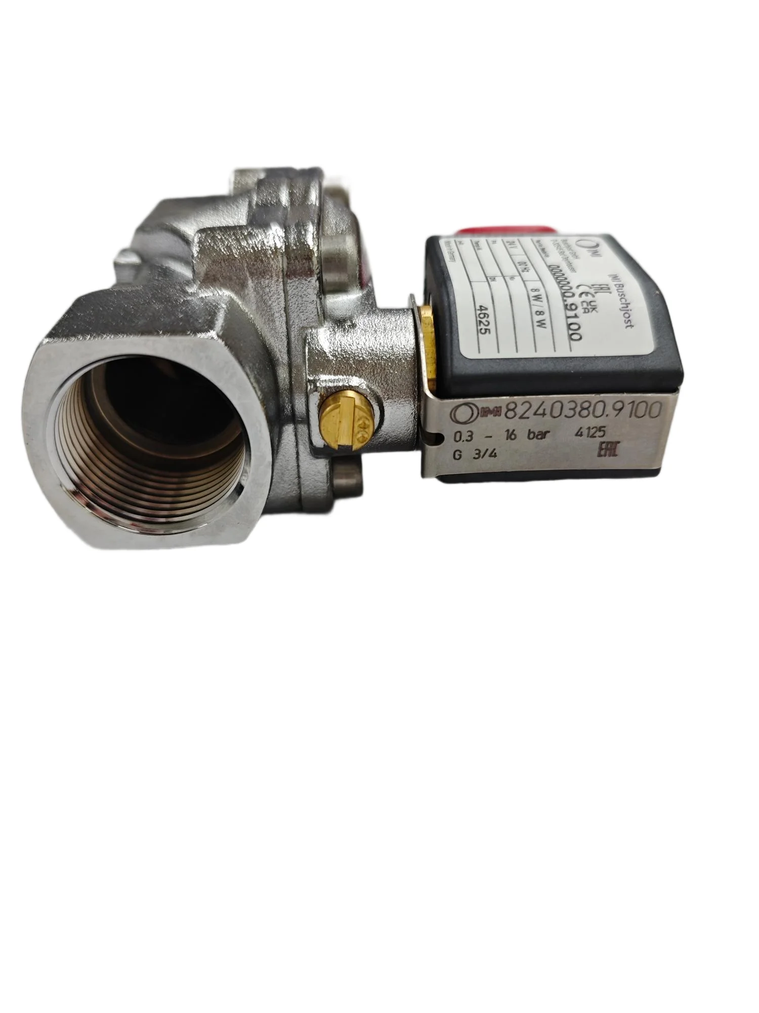 8240380.9100.02400 Solenoid-Controlled Diaphragm Valve OEM IMI BUSCHJOST NORGREN 3/4 in Port Size
