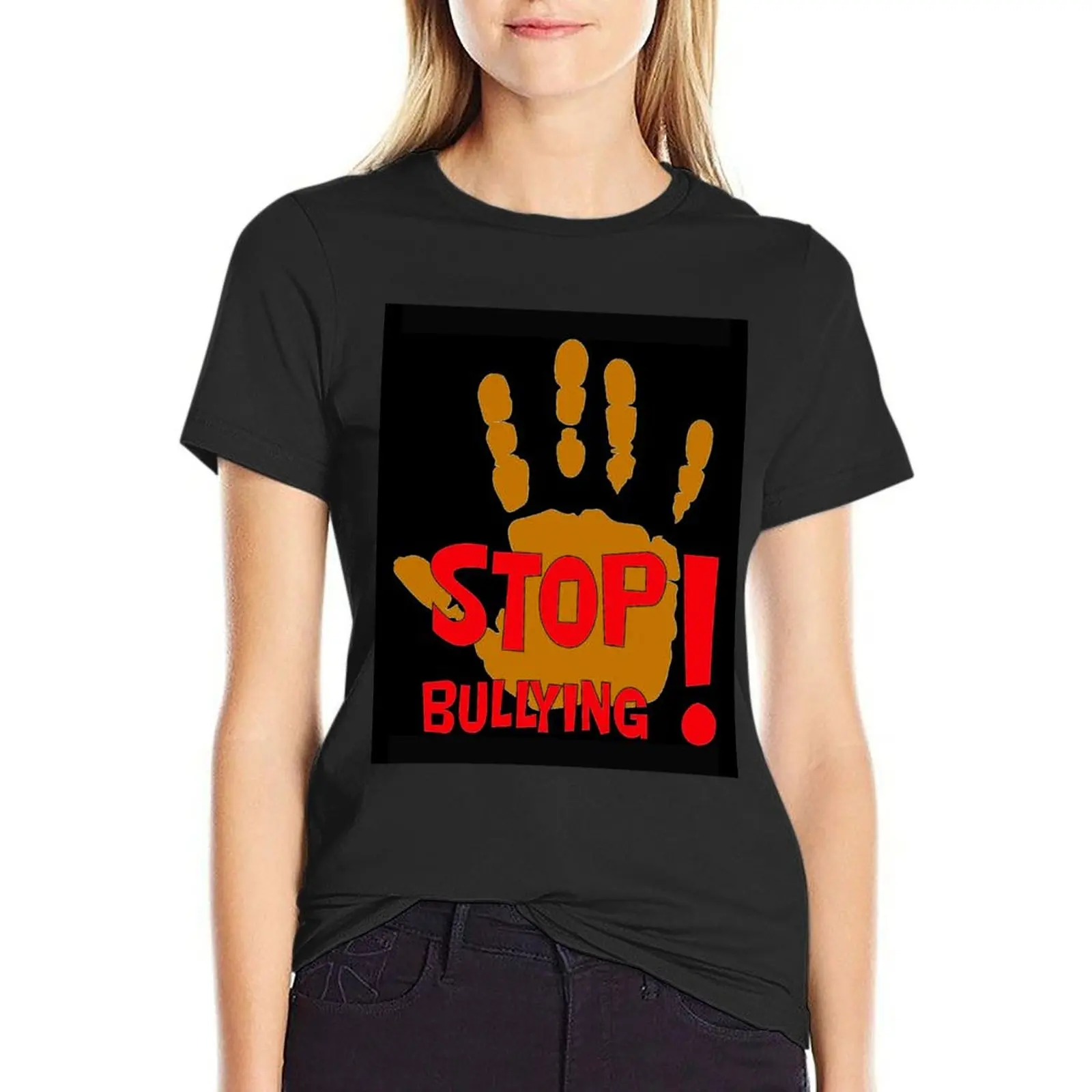 Stop Bullying T-Shirt female korean fashion t-shirt dress for Women graphic