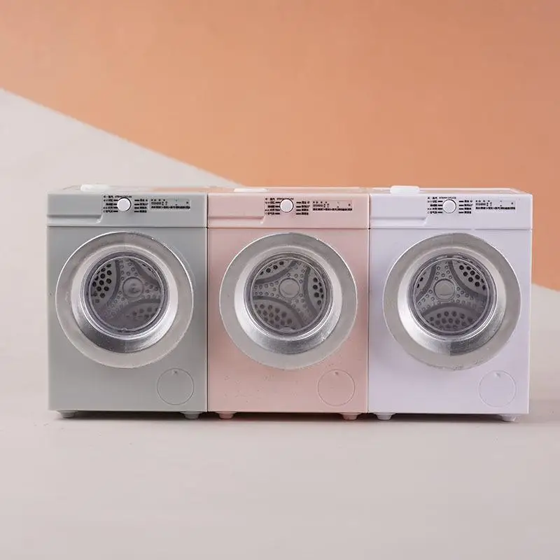 1 Set 112 Simulation Dollhouses Mini Rechargeable Washing Machine Model Realistic Laundry Appliance Toy for DIY House Setup