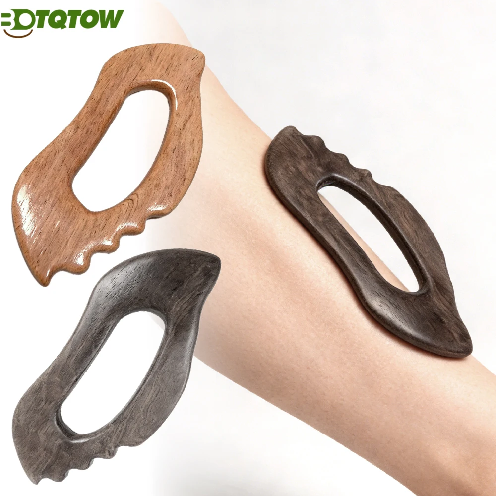 1PCS Wooden Lymphatic Drainage Massager,Body GuaSha Tool Manual Muscle Scraper,Body Gua Sha Paddle Cellulite Tool for Women &Men
