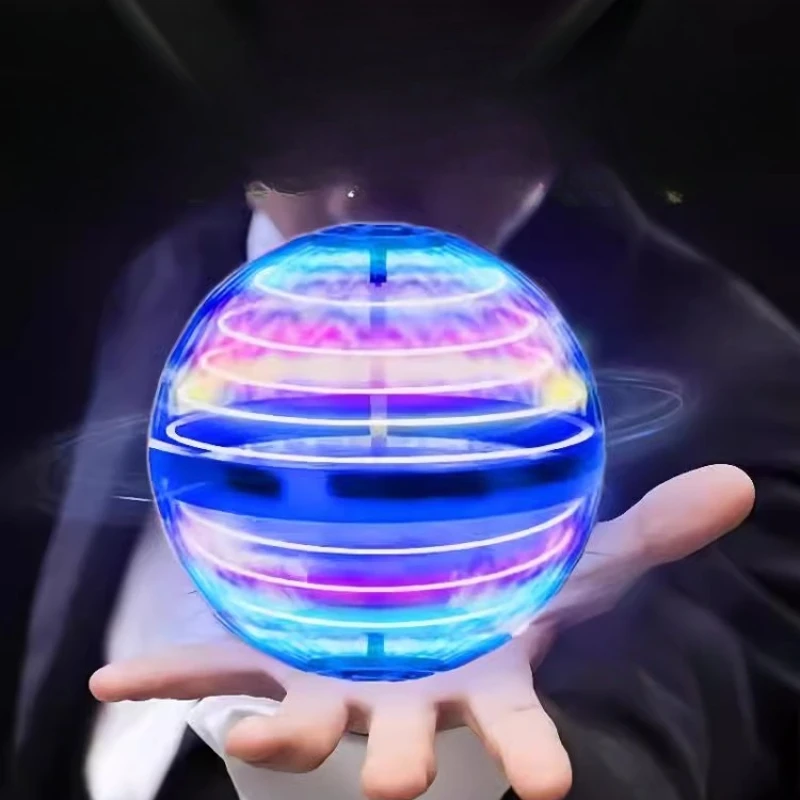

Intelligent induction ufo gyro flying ball luminous cool remote control flying disc gyro children's toy boy magic ball