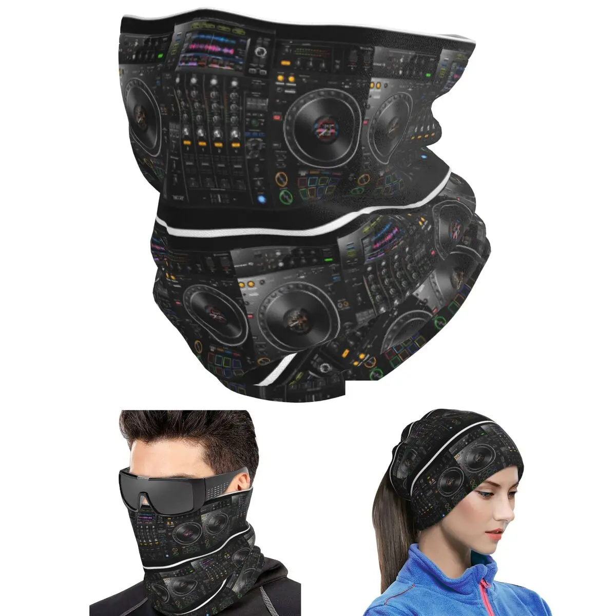 DJ Controller Stand Alone Bandana Neck Gaiter Printed Wrap Scarf Cycling Headband Unisex Adult Breathable