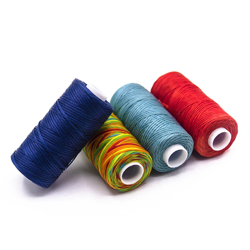 0.8mm 50Meter Thickness Waxed Thread For Leather Waxed Cord For Diy Handicraft Tool Hand Stitching Thread Flat Waxed Sewing Line