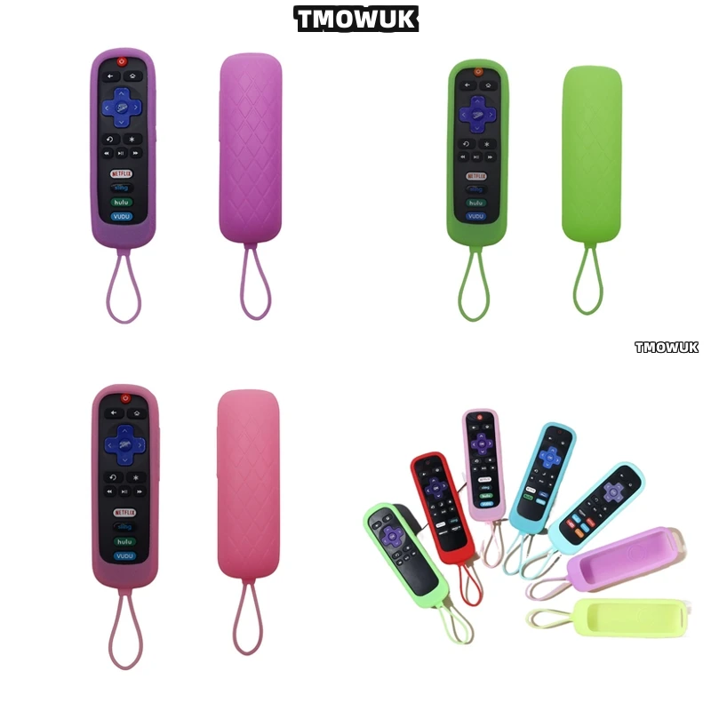 

For Roku TCL Express RC280 RCAL7R TV Remote Control Silicone Protective Cover Case Shockproof Anti-drop Anti-scratch