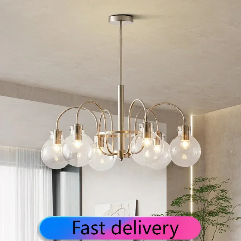 

Retro Bauhaus Chandelier LED Glass Hanging Lamp for Living Room Bedroom Shop Kitchen Designer Art Dining Table Hanging Lamp