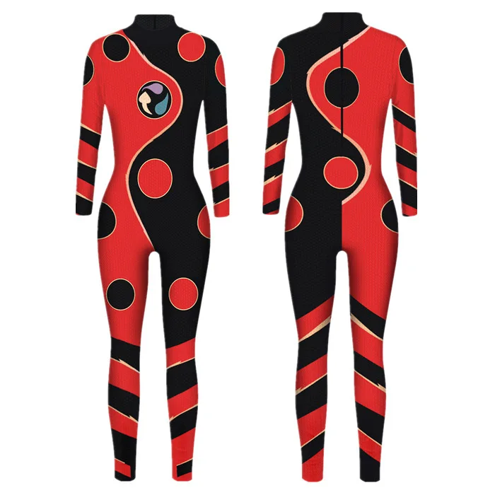 

Эластичный 3D-комбинезон с длинным рукавом и принтом для женщин, облегающий, на бретелях, для Хэллоуина, вечеринок, косплея, серия 2026