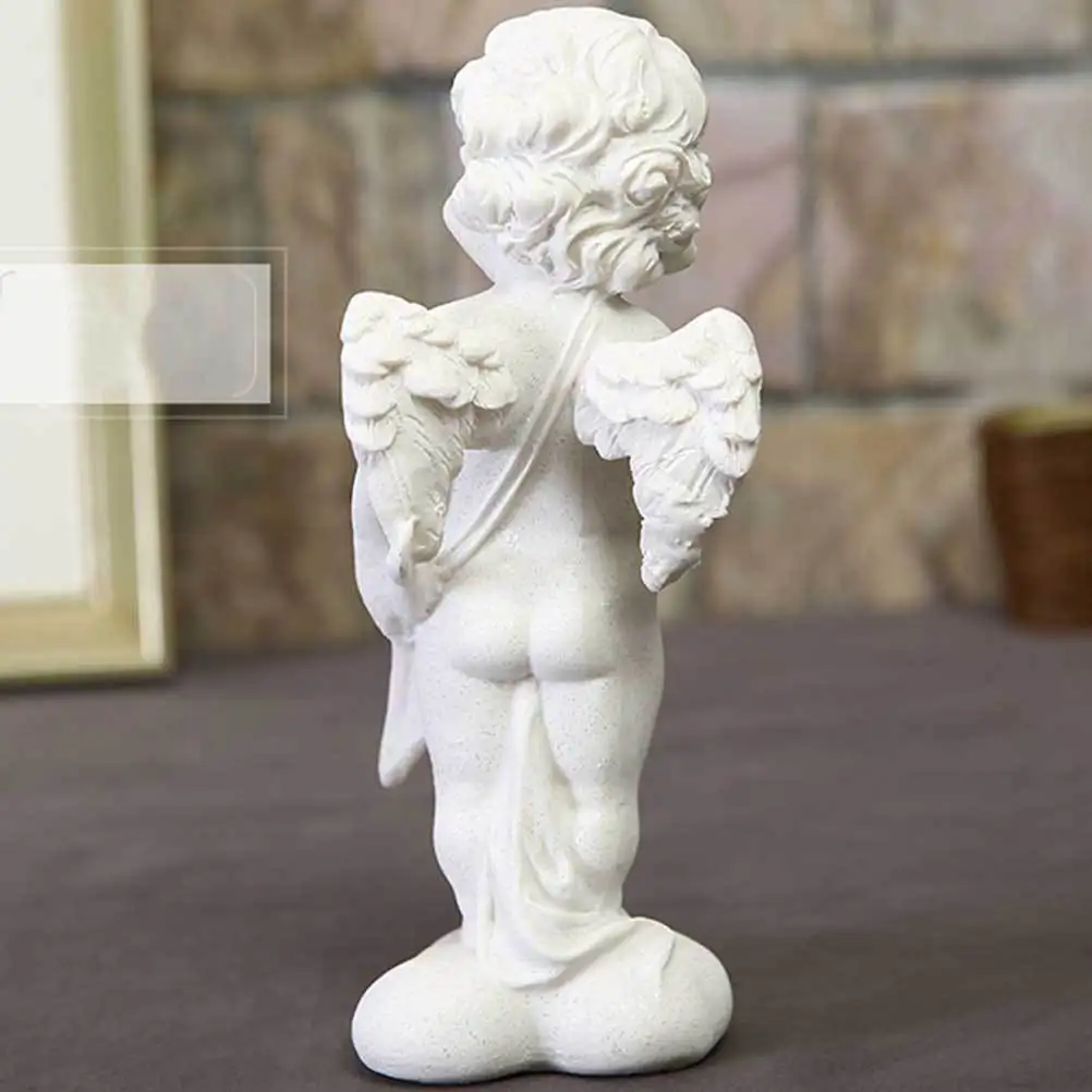 

1Pcs God of Love Statue Sandstone Craft Artistic Decoration Desktop Ornament Creative Cupid Home Gift Cupid Decoration