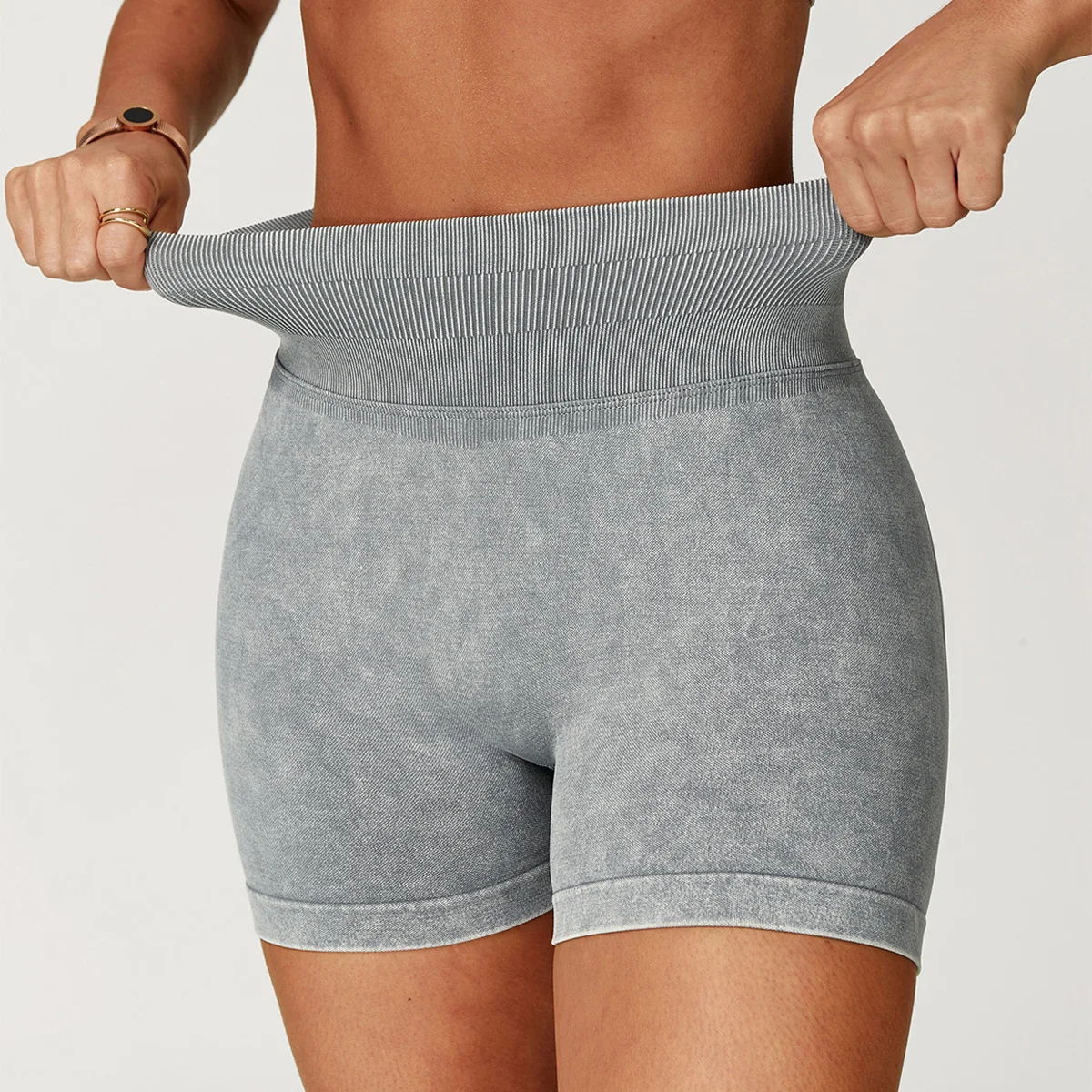 Seamless Sport Shorts For Women Summer Elastic Scrunch High Waist Push Up Tummy Control Gym Fitness Workout Yoga Shorts 5064