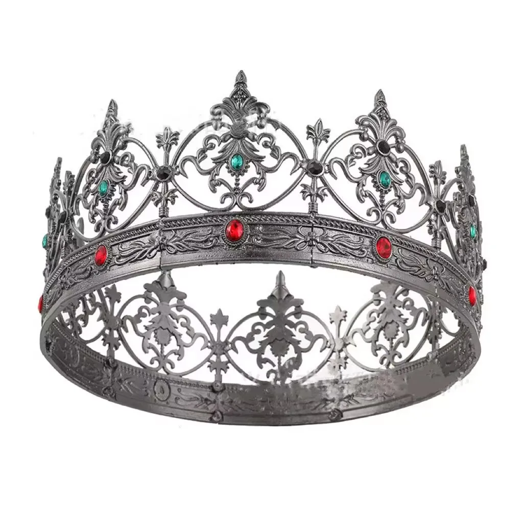 تيارا تاج الملك المعدني للرجال من الباروك