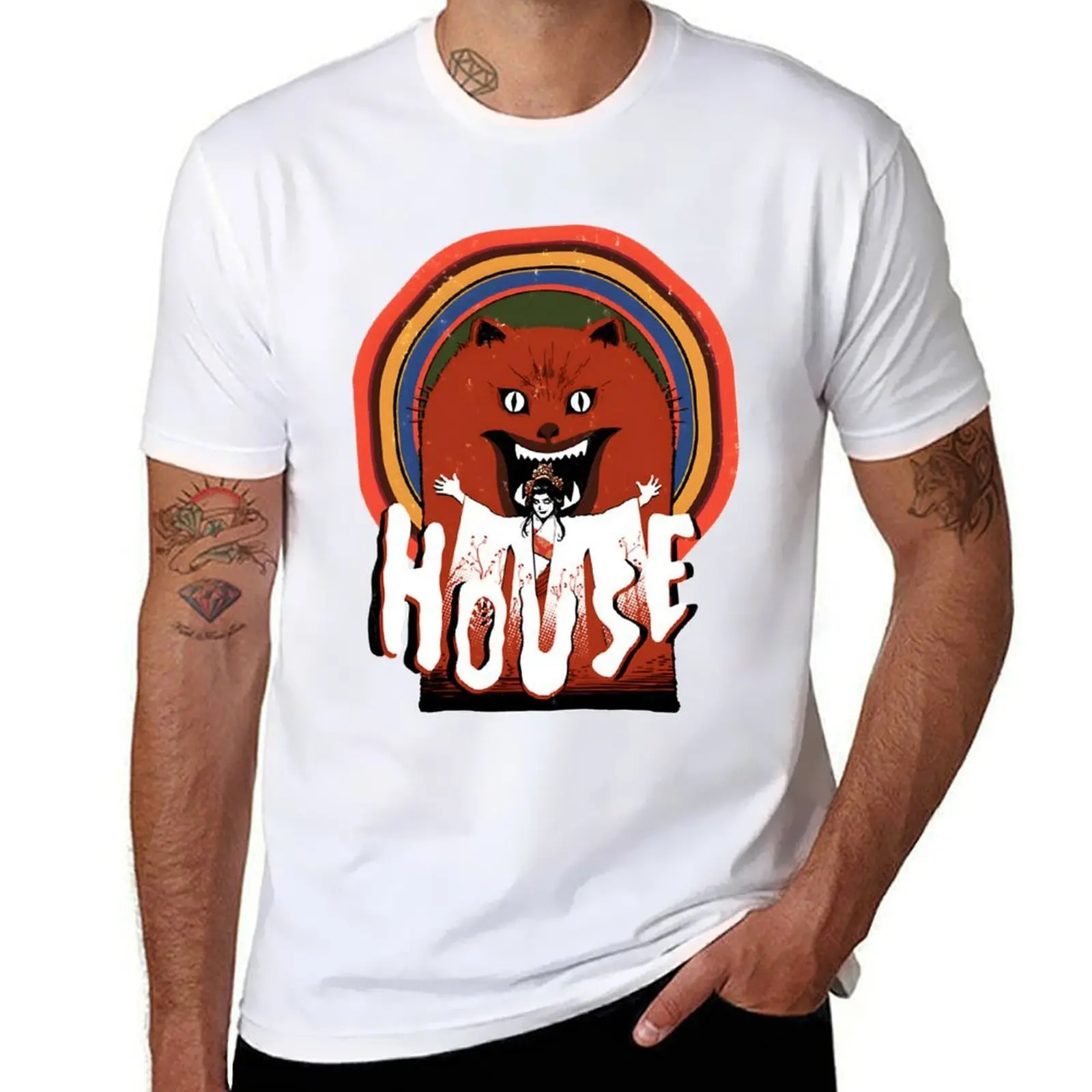 

horror Hausu House 1977\t T-Shirt man t shirt heavy cotton black cotton t-shirt plain for man package T-Shirt