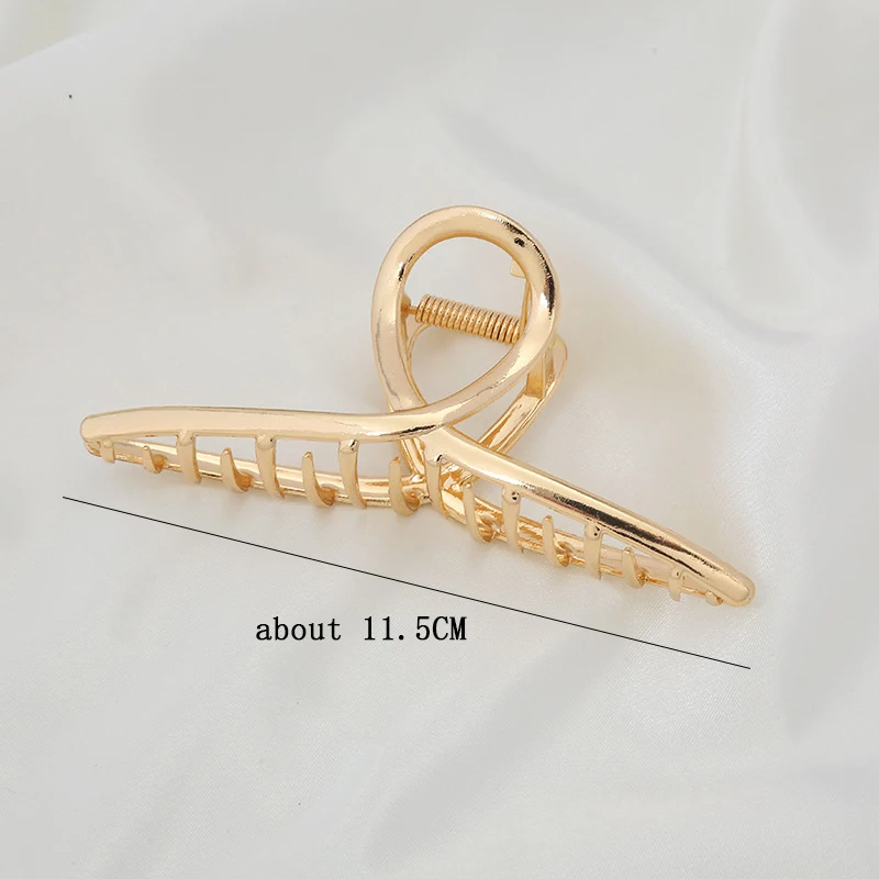 Haarspangen aus Goldmetall in verschiedenen Stilen, hohle geometrische Schmetterlings-Haarspangen, starker Halt, rutschfeste Haarkrabbeklammer für Frauen mit dickem Haar – Detail 19