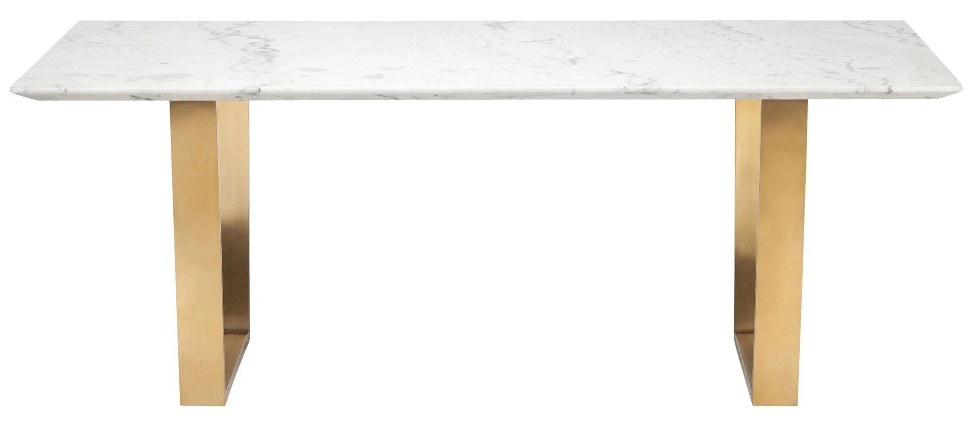 بانسوارا رخام أبيض مع طاولة طعام للمنزل والمطاعم ذات أرجل ذهبية