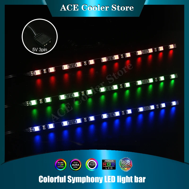 Led Backlight Strips Support GPU Holder 200mm Bar Strip Decoratie 5V 3PIN  AURA Water Cooler