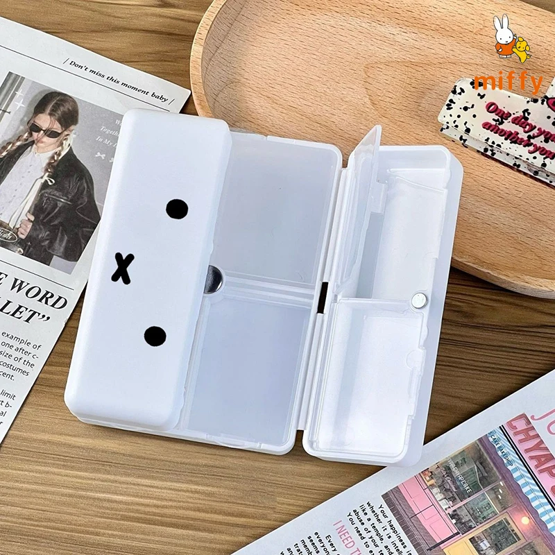 

Милый магнитный складной органайзер Miffy: мультяшный контейнер для хранения, настольное украшение в стиле аниме, идеальный подарок для девочек