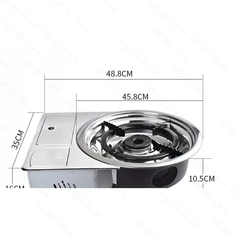 Korean Commercial Desktop Embedded Bbq Gas Grill Smokeless Indoor Outdoor Stainless Steel Barbecue Gas Grill For Restaurant