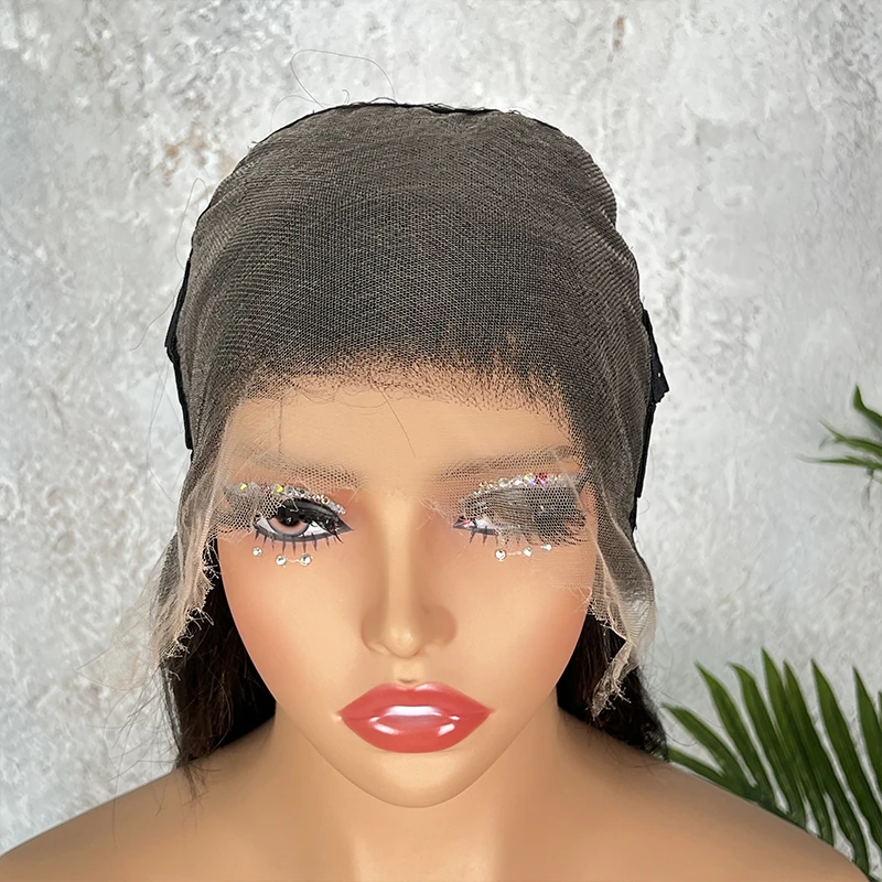 5x5 13x4 13x6 HD Lace Frontal Wig 100% Vietnamese Human Hair Double Drawn Bone Straight Short Bob Lace Wigs Pre-Plucked #1B