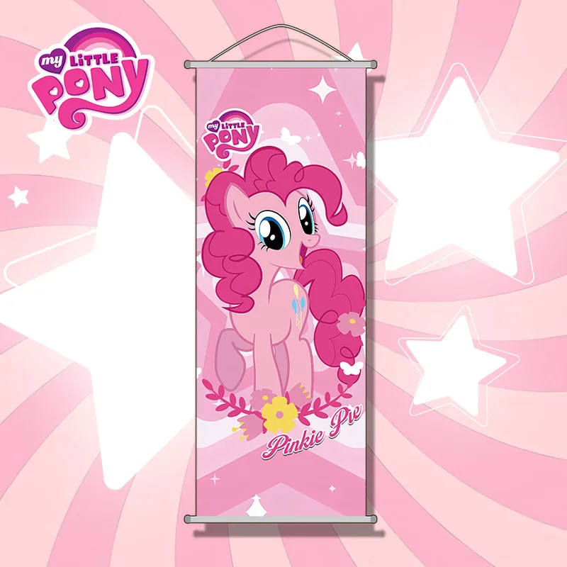 New My Little Pony Hanging Painting Cartoon Pinkie Pie Long Poster Room Decoration Anime Merchandise Decoration Reel