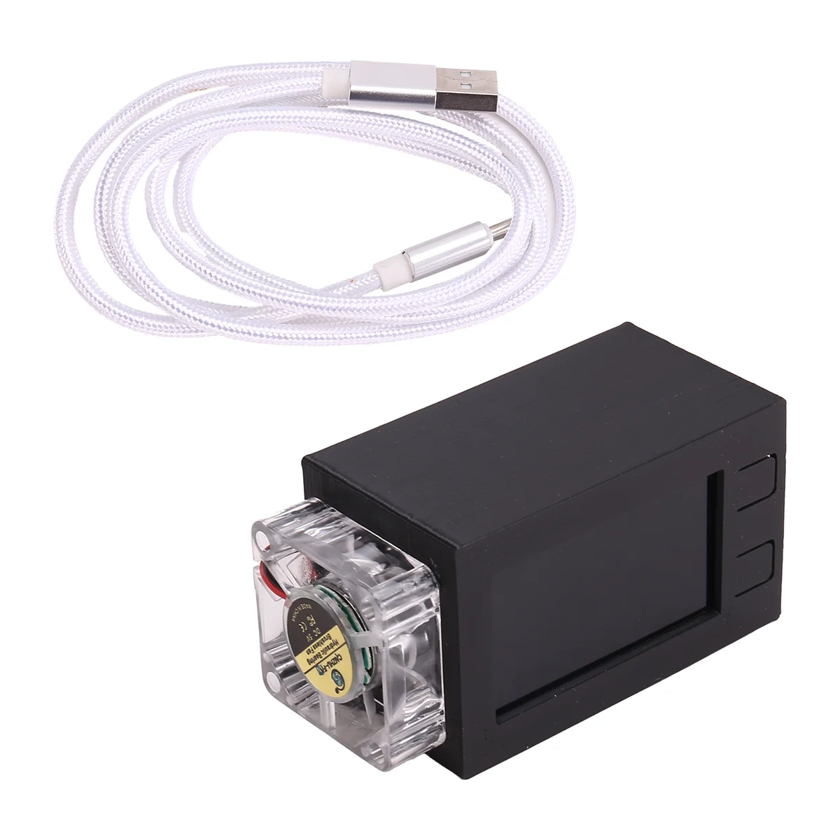 Nerdminer V2 Pro 마이너용 미니 비트코인 복권 채굴기, 발광 선풍기 포함, BTC 솔로 복권 채굴기, 블랙, 78KH/S