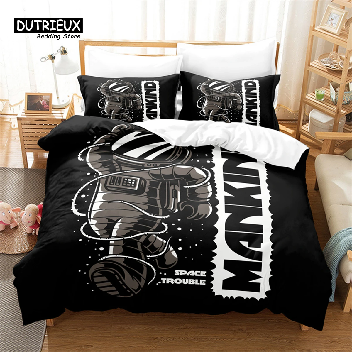 

Cartoon Pattern Bedding Set, 3Pcs Duvet Cover Set, Soft Comfortable Breathable Duvet Cover, For Bedroom Guest Room Decor