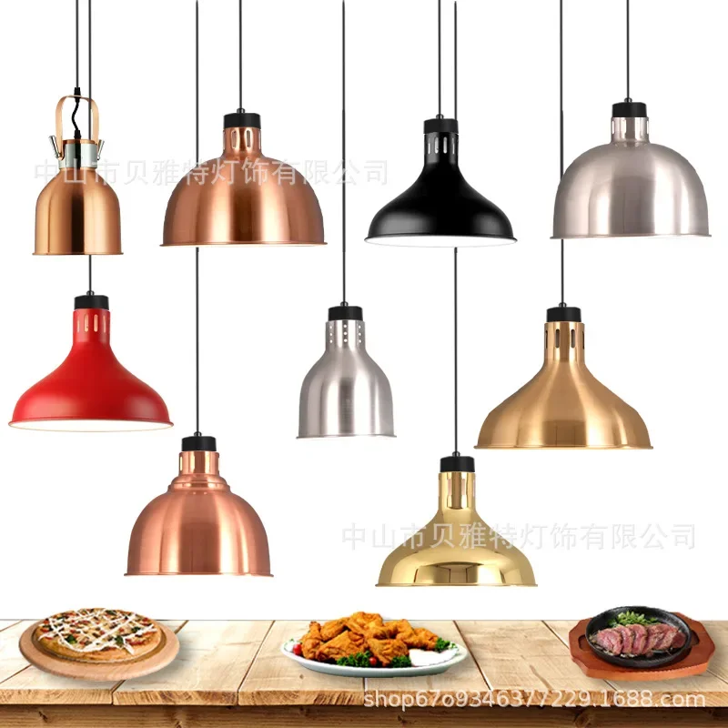 Single head hanging line food insulation lamp buffet fried chicken supermarket nut roast duck roast meat lamp food heating