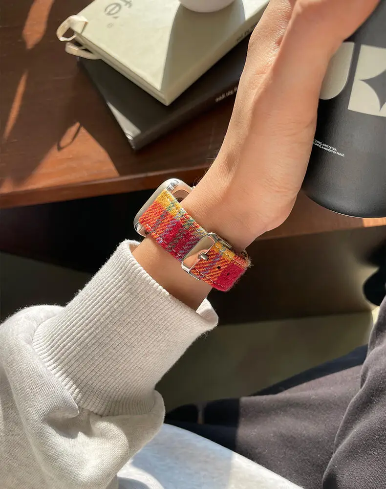 حزام قوس قزح مناسب لسلسلة حزام ساعة أبل النسائية Ultra 10/9/8/7/6/5/4/3/2/1 SE 38mm 40mm 41mm 42mm 44mm 45mm 46mm 49m