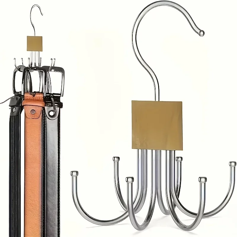 Multifunctional Large Capacity Belt Hanger - Rotatable Clothes Rack, Hat Rack- Suitable for Belts, Bras, Vests,Ties, And Scarves