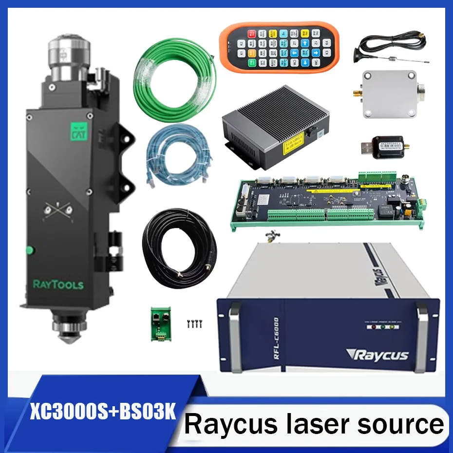 Raycus Laser Source Cutting Edition RFL-C1500W 2000W 3000W XC3000S Laser System BS03K Intelligent Cutting Head Combination Set