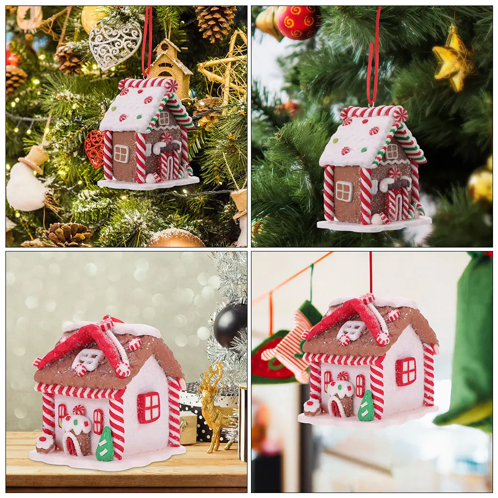 

2Pcs Christmas Gingerbread Ornaments Lightweight PVC Holiday Hanging Decoration Xmas Tree Cute Ornament